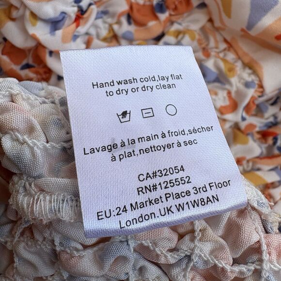 Dolan Off The Shoulder Textured Balloon Sleeve Top Women XL Cottagecore Floral - Picture 11 of 11